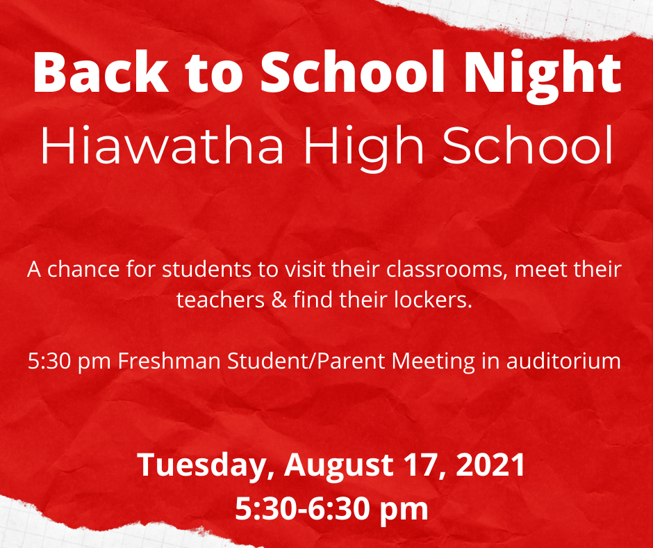 HHS back to school night
