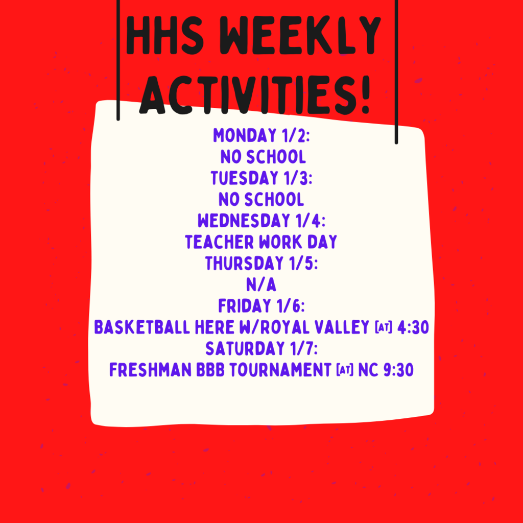 HHS Weekly Activities