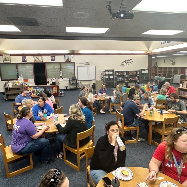 HES End of the Year Staff Breakfast! #HESReDHawks 